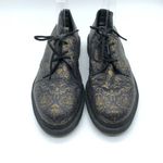 Dr. Martens Womens Baroque Crystal Oxfords Leather Lace Up Dark Purple Gold 8 Photo 1