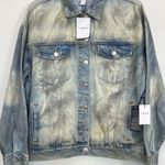 Forever 21  Womens Light Blue Distressed Denim Jean Jacket -‎ Size S Photo 0