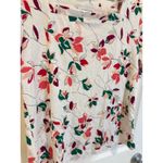 Liz Claiborne  Floral Print Top Petite Small PS Short‎ Sleeve Square Neck Casual Photo 1