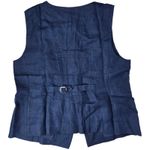 J.Crew  Cutaway vest top in linen Navy‎ CI544 14 NWT Career Sleeveless Photo 1