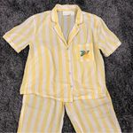 Cynthia Rowley 🌼 YELLOW AND WHITE LEMON PAJAMAS SIZE SMALL🌼 Photo 2