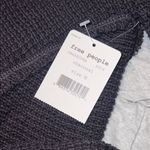 Free People  Charcoal Knit V-neck Sweater Photo 4