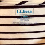 L.L. Bean White and Brown Fitted 3/4 Sleeve T Photo 4