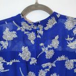 Lulus  Blue Floral Print Midi Dress Size Medium Wedding Guest Dress Photo 5