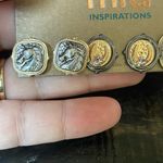 Boutique Two Tone Set of 3 Pairs of Horse Equestrian Theme Stud Earrings Photo 2