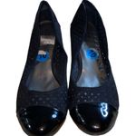 Seychelles  Black Suede Laser Cut Wedges Photo 3