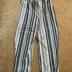 Mlle Gabrielle Striped Linen Pants Photo 1