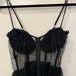 Windsor Size Small Black Mesh Dot Corset Top Gown Dress Spaghetti Strapped NWOT Photo 2