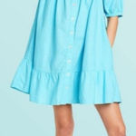 Stoney Clover Lane  x Target Blue Short Sleeve Ruffle Dress Photo 1