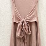 Reformation  Jeans Blush Pink August Dress Tie Waist Scoop Neck Size Small NWT Photo 7