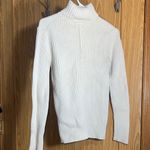 Lands' End  Cream Ribbed Turtleneck Sweater Photo 2