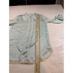 Oscar de la Renta Christian Dior Vintage Silk Blend Lace Trim Pajama Nightgown Robe Dress S Stain Photo 2