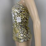 Fredrick's of Hollywood Gold & Silver Sequin Tube Top Medium NWT Glam Photo 3