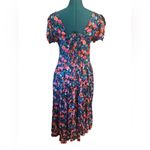 Vtg 1990's Shelly Michaels Size 13/14 Floral Button Front Dress Short Sleeve Size M Photo 2