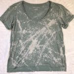 American Eagle Women's Bleach Dye Short Sleeve T-Shirt Small Modal Green NEW Photo 6