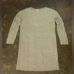 Stitchdrop Sweater Dress Gray Oversized Cable Knit Lagenlook Size XS NWOT Photo 2