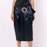 Jacquemus NWT Black & Navy Belted Drop Waist, Plunging Neckline Dress, Size 36 Photo 1