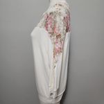 Forever 21  cream floral lace contrast dolman sweatshirt size medium Photo 4