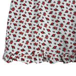 ZARA  Mini Skirt Womens XL White Floral Ruffle Lined Boho Coquette Cottagecore Photo 1