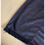 Vintage Wonder Maid Nightgown Navy Black Satin Full Slip Lace SZ 38 Negligee Size M Photo 2