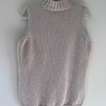 Ralph Lauren Lauren Sleeveless Cotton Mock Neck Sweater Shell Beige Plus Size Photo 6