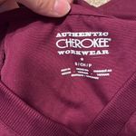 NWOT Authentic Cherokee workwear size small maroon scrub shirt Photo 2