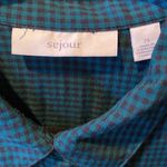 🖤🌲 Sejour Nordstrom Long Button Down Collared Black/Forest Green Check Shirt Size 2X Photo 10