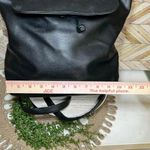 Victoria's Secret Victoria Secret Faux Leather Drawstring Backpack Black Roomy Travel Everyday Bag Photo 3