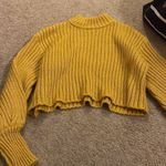 Elodie  small mustard crop sweater Photo 2