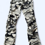 Younique Jeans Vintage Y2K camo flares Size 1 Green Photo 0