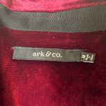 ark & co. Women's M Burgundy Velvet Blazer Single Button Jacket Red Size M Photo 6