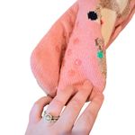 Fuzzy‎ Babba NWT Slipper Socks Pink Reindeer Snowflake Women’s Faux Fur Non Slip Photo 4