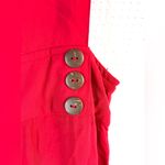 Gypsies & Moondust  L Slouchy Overalls Vibrant Red Jumpsuit Photo 3