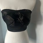 Nasty Gal  Black Satin Crop Top Photo 1
