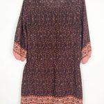 Forever 21 Boho Long Sleeve Floral Low Waist Dress Size XS Photo 5