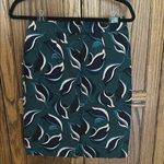 Ann Taylor NWOT Ann Taylor Floral Fall Green Pencil Skirt leaves Navy Pink Womens size 2 Photo 2