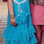 Two Piece Prom Blue Size M Photo 0