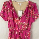 DR2 floral v-neckline layered sleeves elastic waist short dress Size Small Photo 1