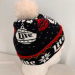 Miller Lite Christmas Novelty Pom Pom Beanie Hat Photo 2