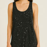 LNA  Skater Punk Goth Black Paint Splatter Tank Dress XS Grunge Streetwear Edgy Photo 0