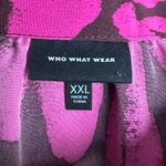 Who What Wear  Women’s Blouse Animal Print Size XXL (Black Pink) Photo 6