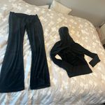 BCBGMAXAZRIA  Black Track Pants and Hoodie Set Photo 0
