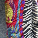 Vintage Silk Square Equestrian Horse Scarf Yellow Photo 2