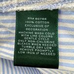 Ralph Lauren Lauren  Blue White Stripe 3/4 Sleeve Cotton‎ Button Up Shirt XL Logo Photo 4