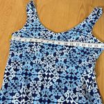 J. McLaughlin  Maxi Dress Catalina Cloth Blue Geometric Print Stretch S Coastal Photo 6