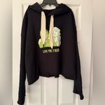 Sandrine Rose Oversized Raw Edge Women’s Black Hoodie Size Small Photo 3