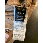 SheIn Coquette Babydoll Retro Eyelet Crop Top Large Brown Sexy Keyhole Tie Fun Photo 7