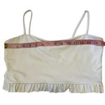 Susana Monaco  Revolve Ruffle Sugar White Crop Tank Top Photo 5