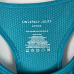 Sincerely Jules NWOT  Lasercut Racerback Sports Bra Teal Size Medium M NEW Photo 3