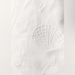 & Other Stories & Other Stories Shell Embroidered White Shorts Size 6 Beach Coastal Cotton Lined Photo 2